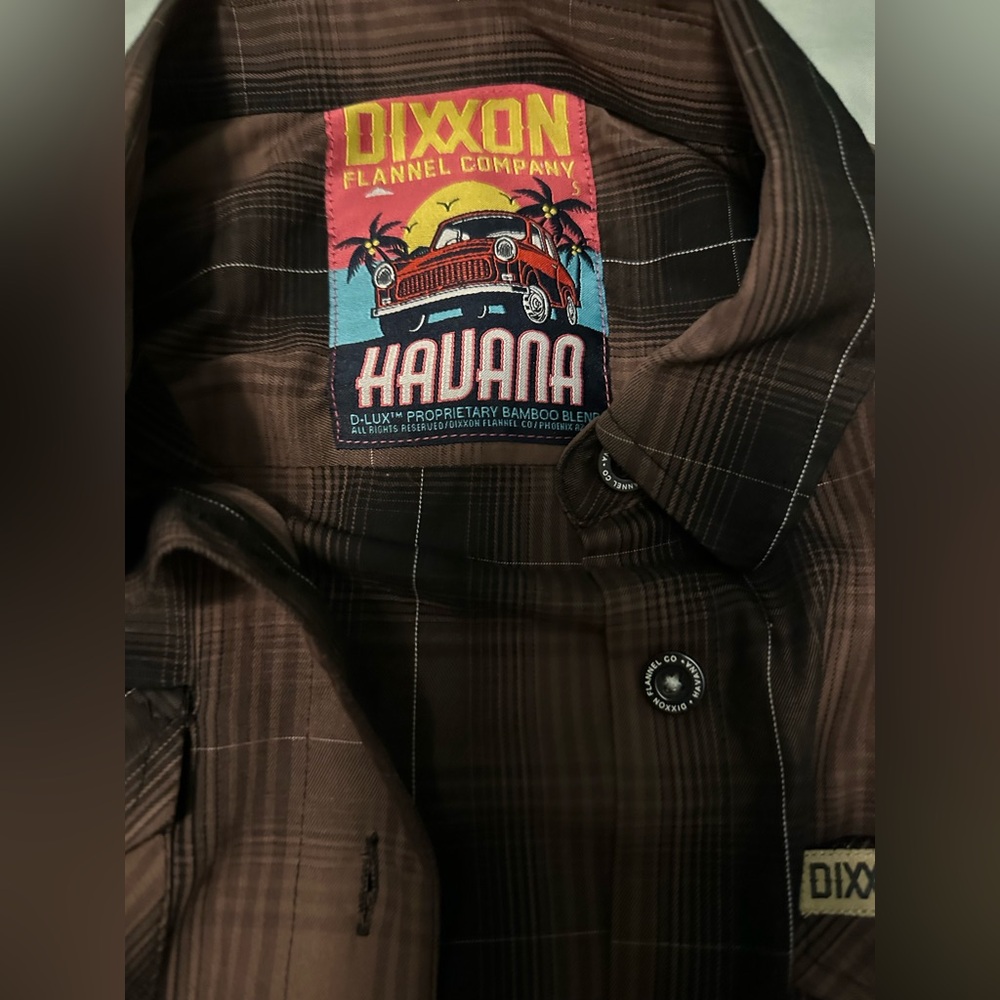 Dixxon Havana bamboo short sleeve button up S